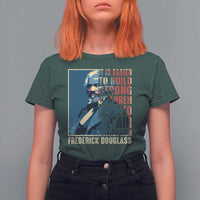 Frederick Douglass T Shirt For Women It Is Easier To Build Strong Children Than To Repair Broken Men BHM
