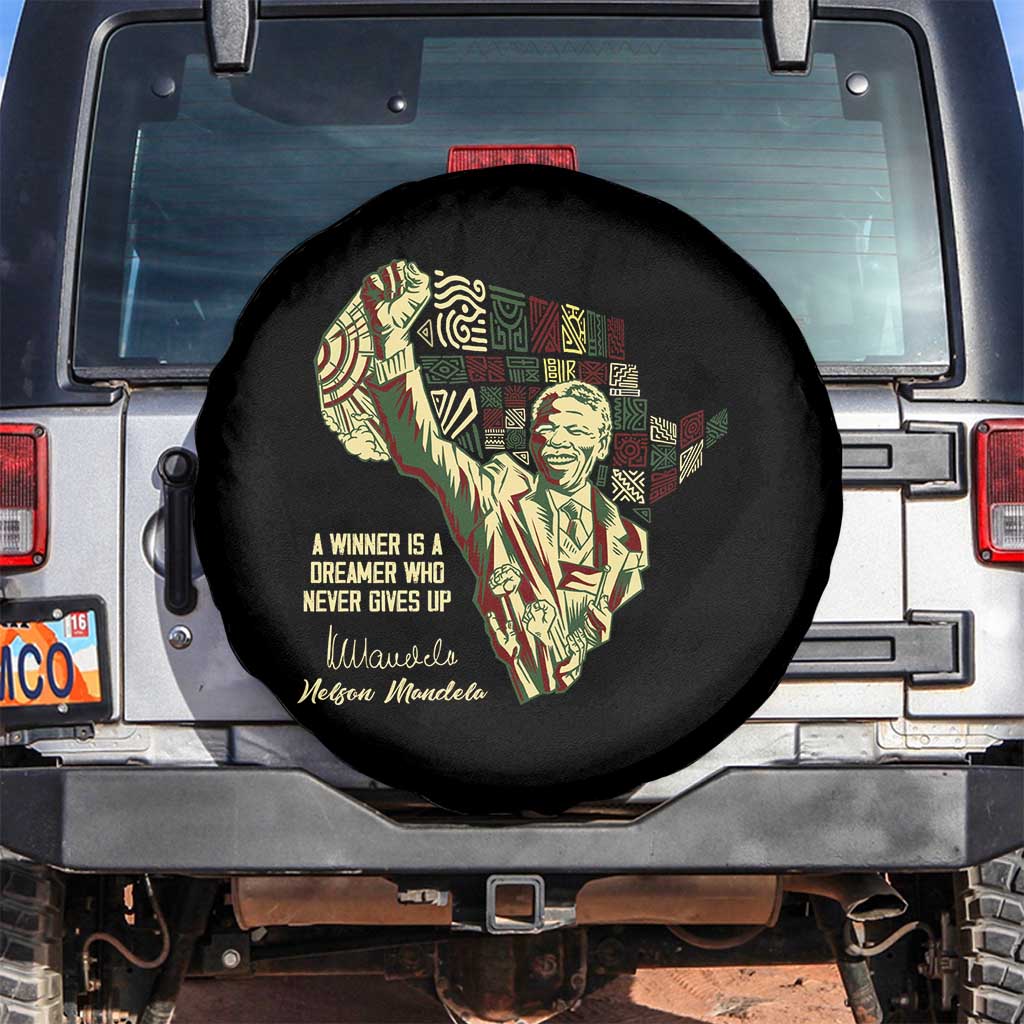 Nelson Mandela Spare Tire Cover A Winner Is A Dreamer Who Never Gives Up