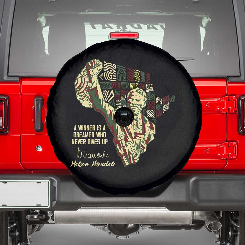 Nelson Mandela Spare Tire Cover A Winner Is A Dreamer Who Never Gives Up