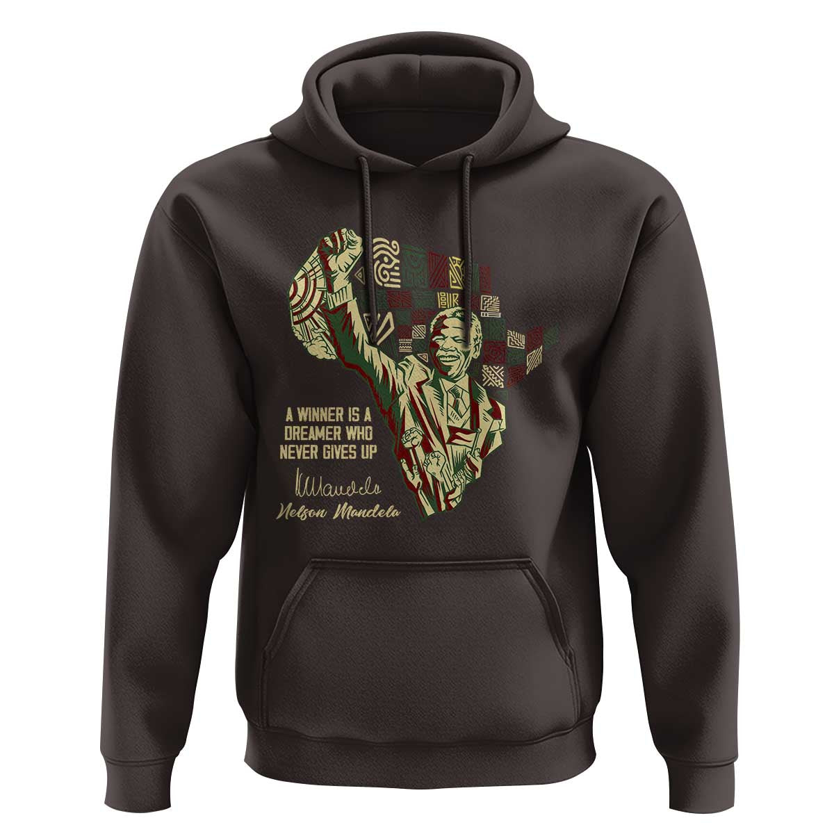 Nelson Mandela Hoodie A Winner Is A Dreamer Who Never Gives Up
