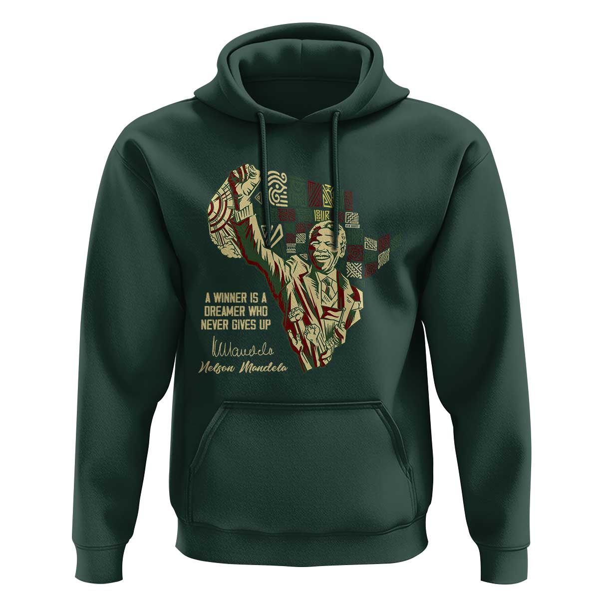 Nelson Mandela Hoodie A Winner Is A Dreamer Who Never Gives Up