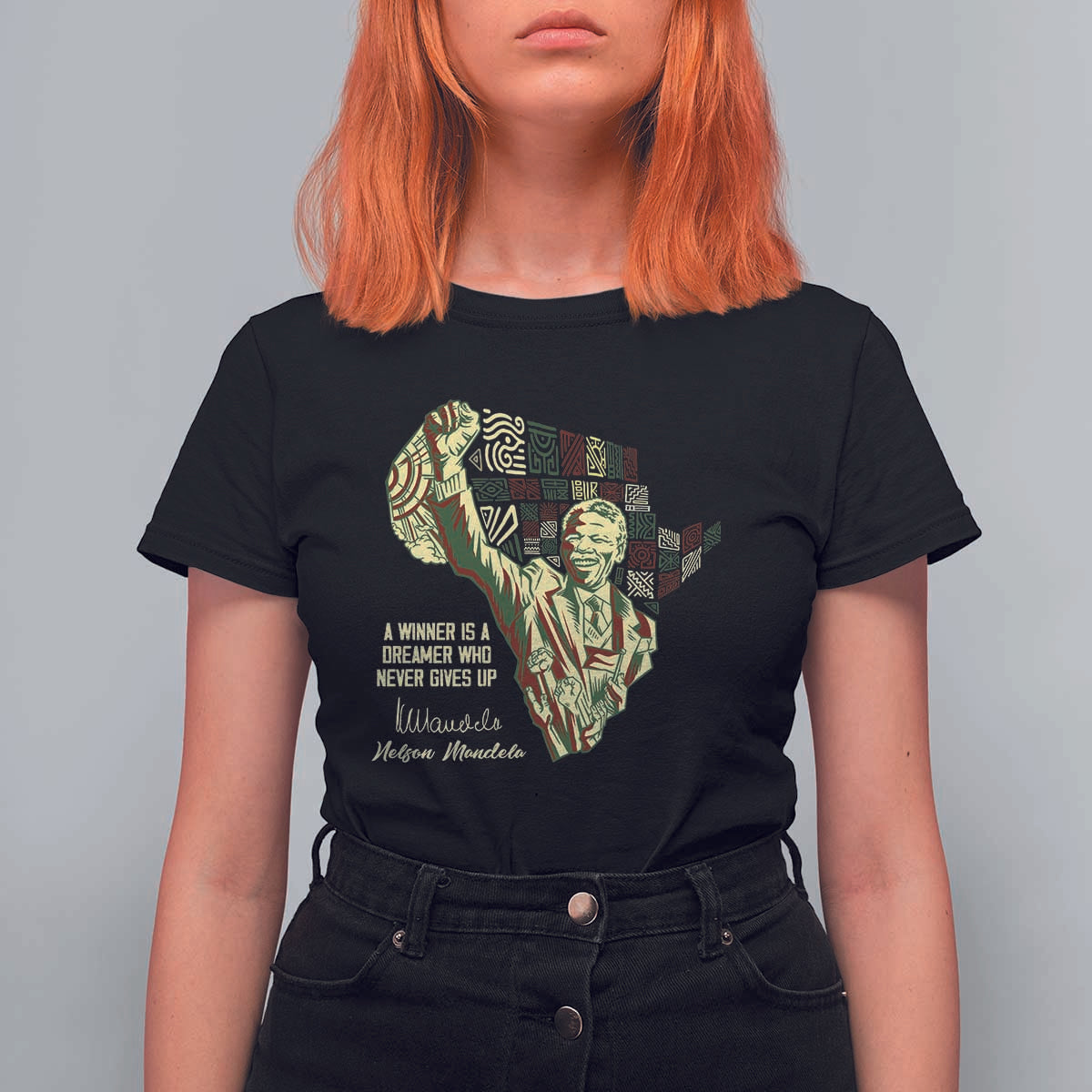 Nelson Mandela T Shirt For Women A Winner Is A Dreamer Who Never Gives Up