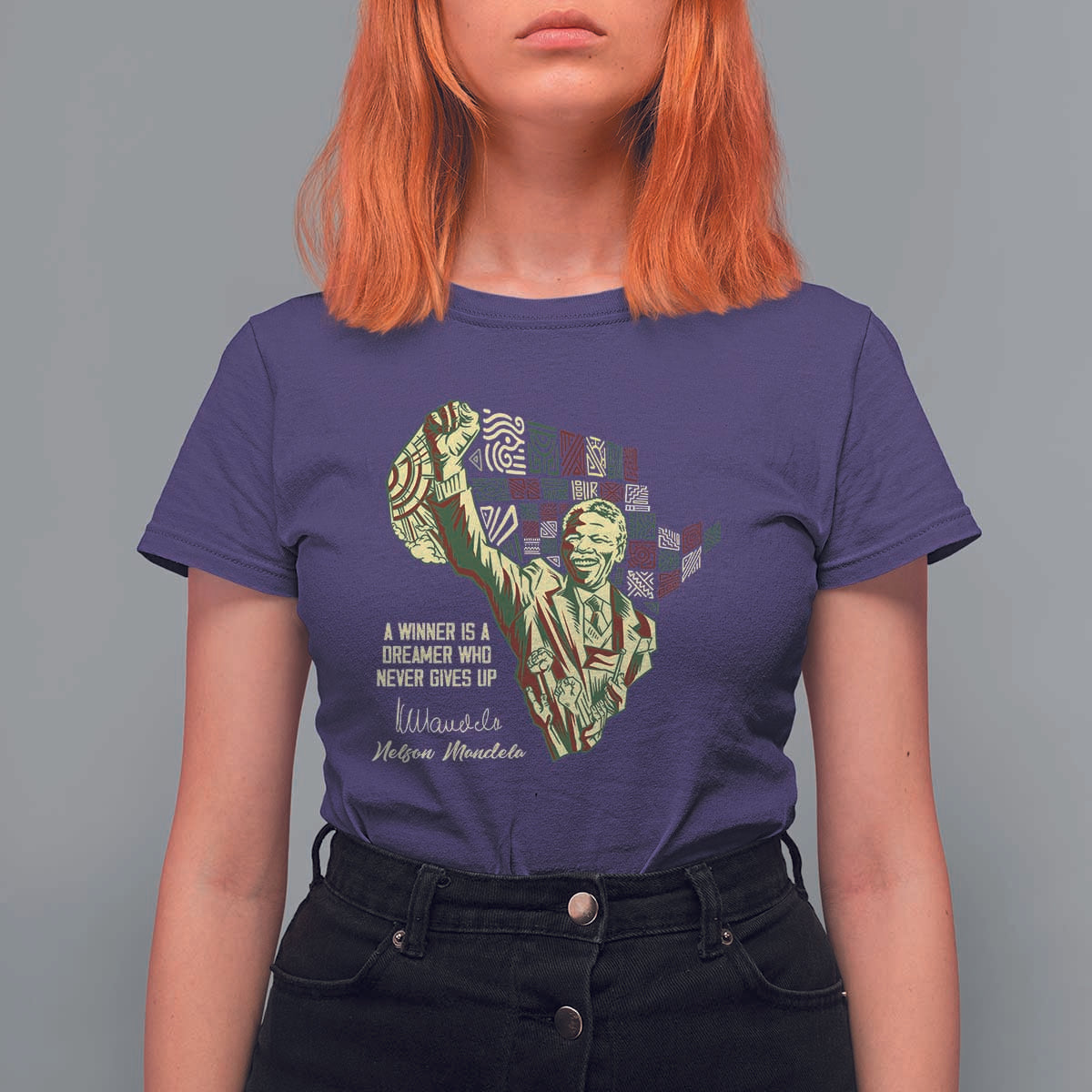 Nelson Mandela T Shirt For Women A Winner Is A Dreamer Who Never Gives Up