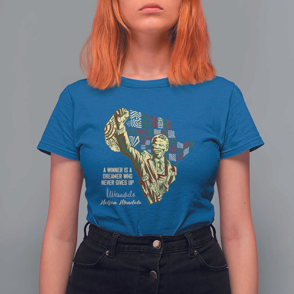 Nelson Mandela T Shirt For Women A Winner Is A Dreamer Who Never Gives Up