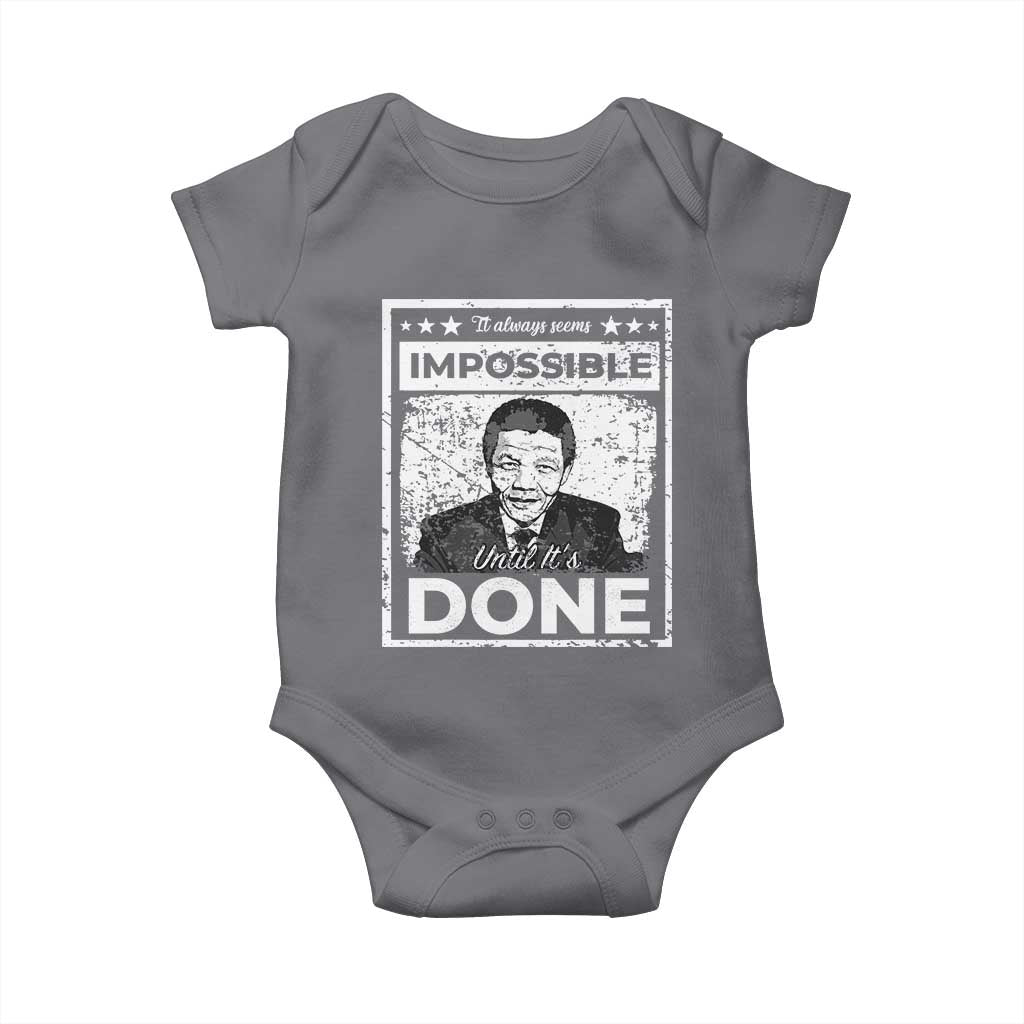 Nelson Mandela Baby Onesie It Always Seems Impossible Until It's Done