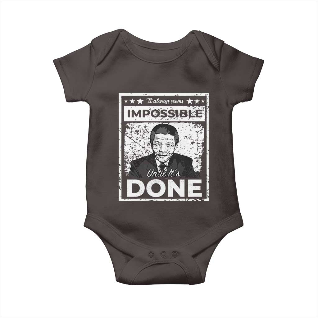 Nelson Mandela Baby Onesie It Always Seems Impossible Until It's Done