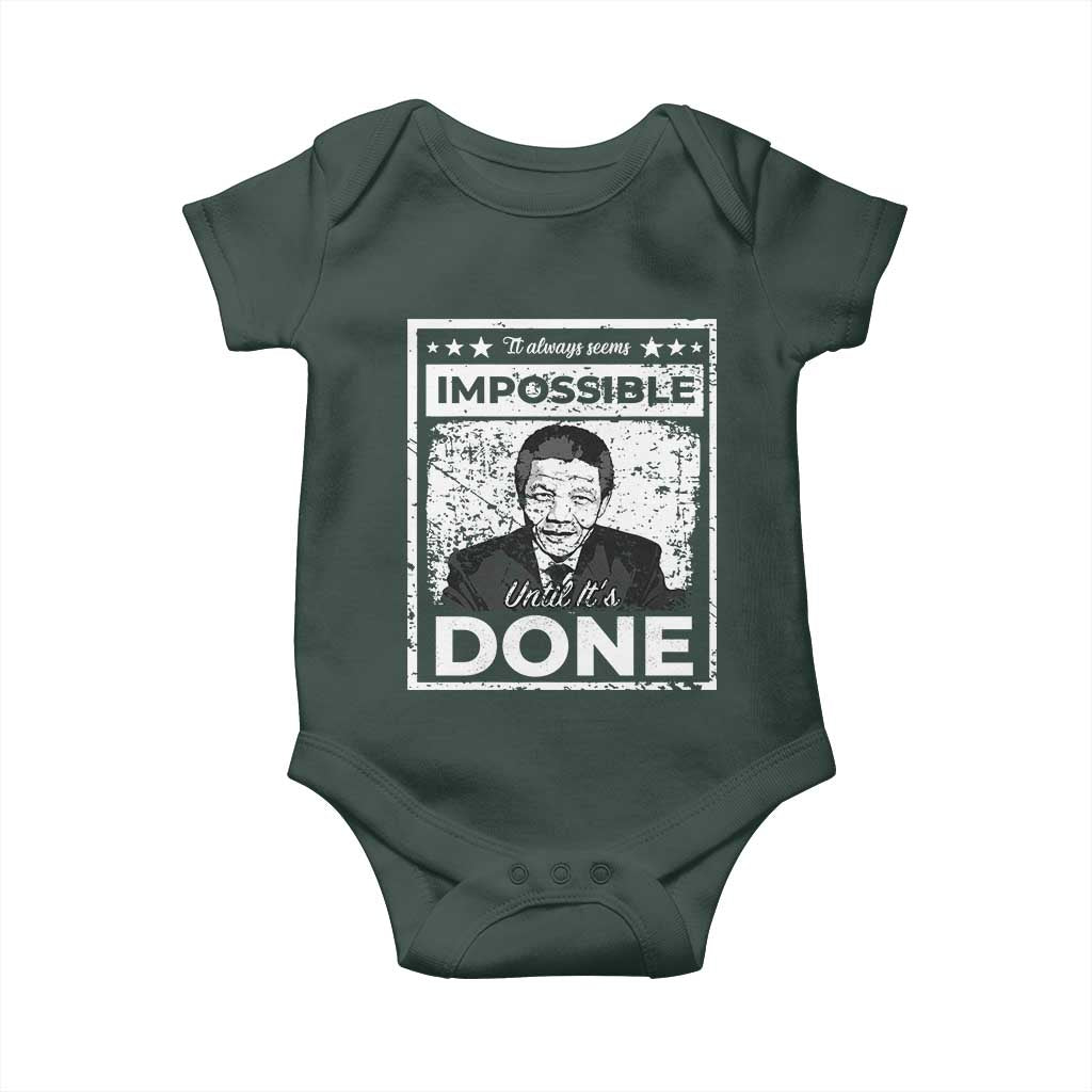 Nelson Mandela Baby Onesie It Always Seems Impossible Until It's Done