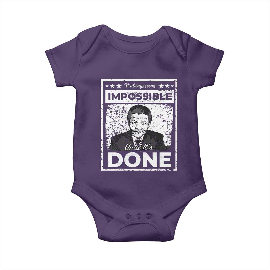 Nelson Mandela Baby Onesie It Always Seems Impossible Until It's Done