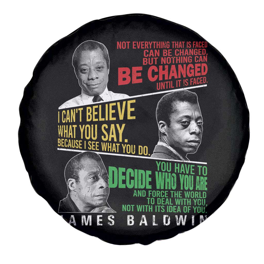 James Baldwin Spare Tire Cover Famous Quotes Nothing Can Be Changed Until It Is Faced