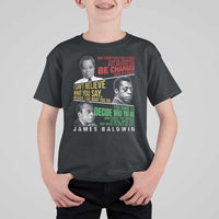 James Baldwin T Shirt For Kid Famous Quotes Nothing Can Be Changed Until It Is Faced