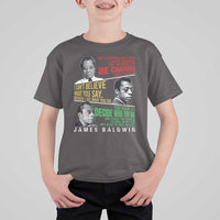 James Baldwin T Shirt For Kid Famous Quotes Nothing Can Be Changed Until It Is Faced