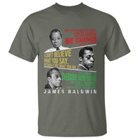 James Baldwin T Shirt Famous Quotes Nothing Can Be Changed Until It Is Faced