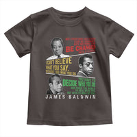 James Baldwin Toddler T Shirt Famous Quotes Nothing Can Be Changed Until It Is Faced