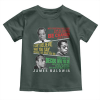 James Baldwin Toddler T Shirt Famous Quotes Nothing Can Be Changed Until It Is Faced