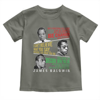 James Baldwin Toddler T Shirt Famous Quotes Nothing Can Be Changed Until It Is Faced