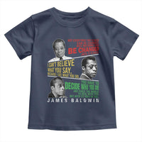 James Baldwin Toddler T Shirt Famous Quotes Nothing Can Be Changed Until It Is Faced