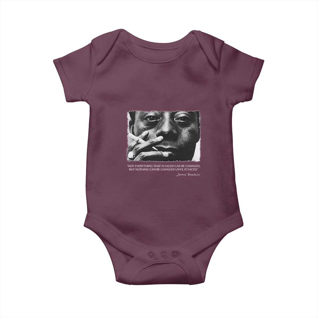 James Baldwin Baby Onesie Not Everything That Is Faced Can Be Changed But Nothing Can Be Changed Until It Is Faced