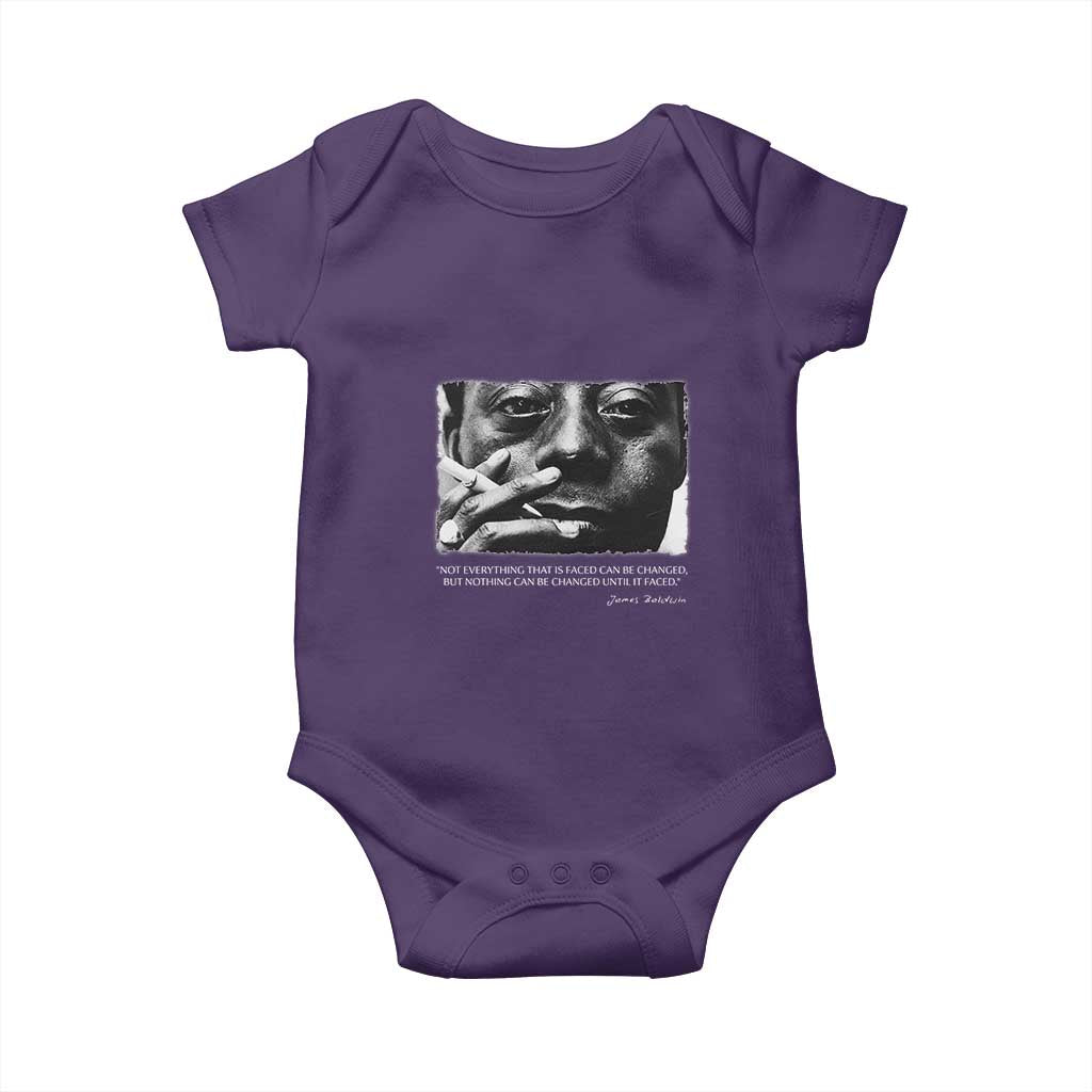 James Baldwin Baby Onesie Not Everything That Is Faced Can Be Changed But Nothing Can Be Changed Until It Is Faced