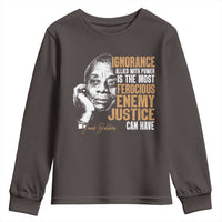 James Baldwin Youth Sweatshirt Ignorance Allied With Power Is The Most Ferocious Enemy Justice Can Have