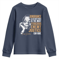 James Baldwin Youth Sweatshirt Ignorance Allied With Power Is The Most Ferocious Enemy Justice Can Have