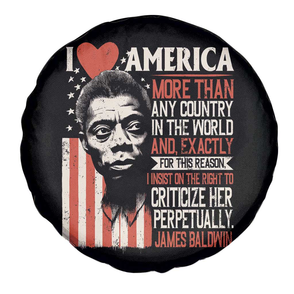 James Baldwin Spare Tire Cover I Love America More Than Any Country In The World