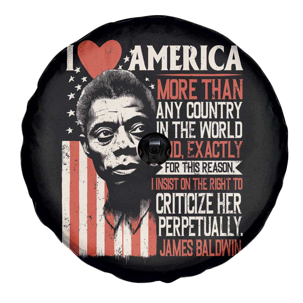 James Baldwin Spare Tire Cover I Love America More Than Any Country In The World