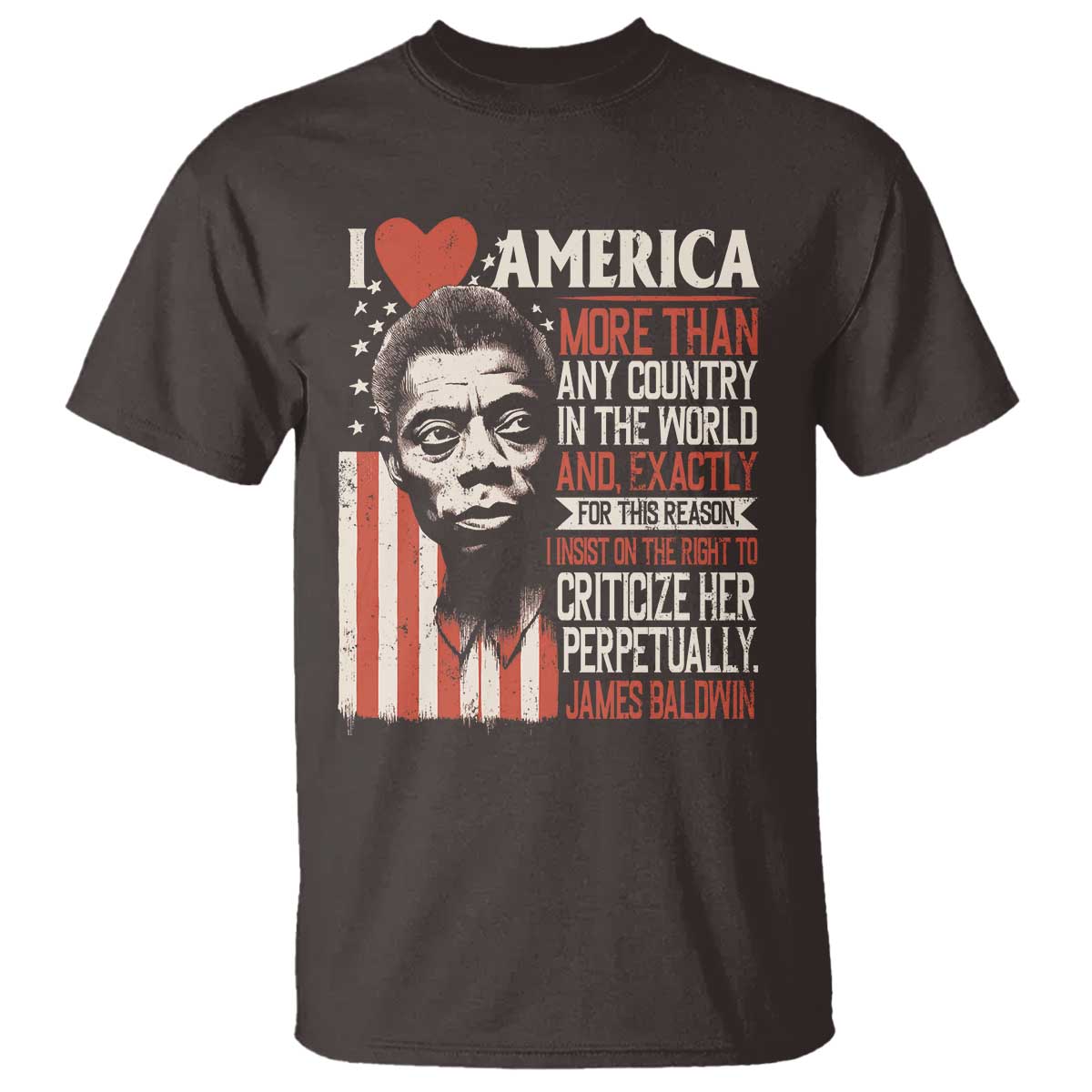 James Baldwin T Shirt I Love America More Than Any Country In The World