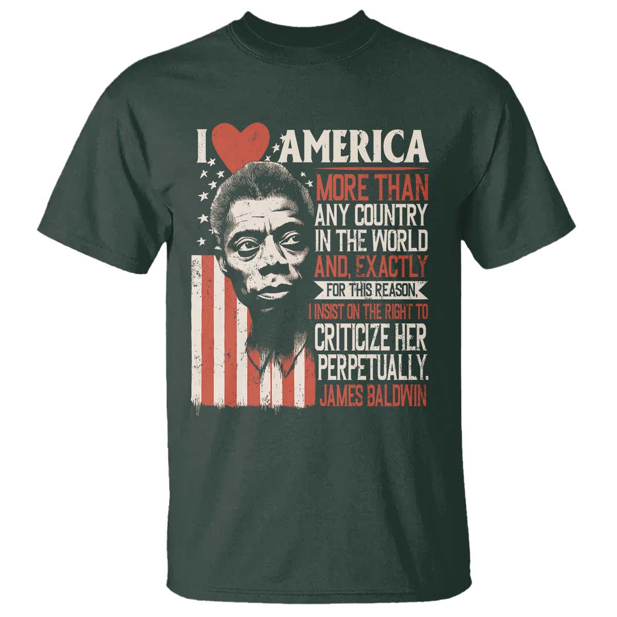 James Baldwin T Shirt I Love America More Than Any Country In The World