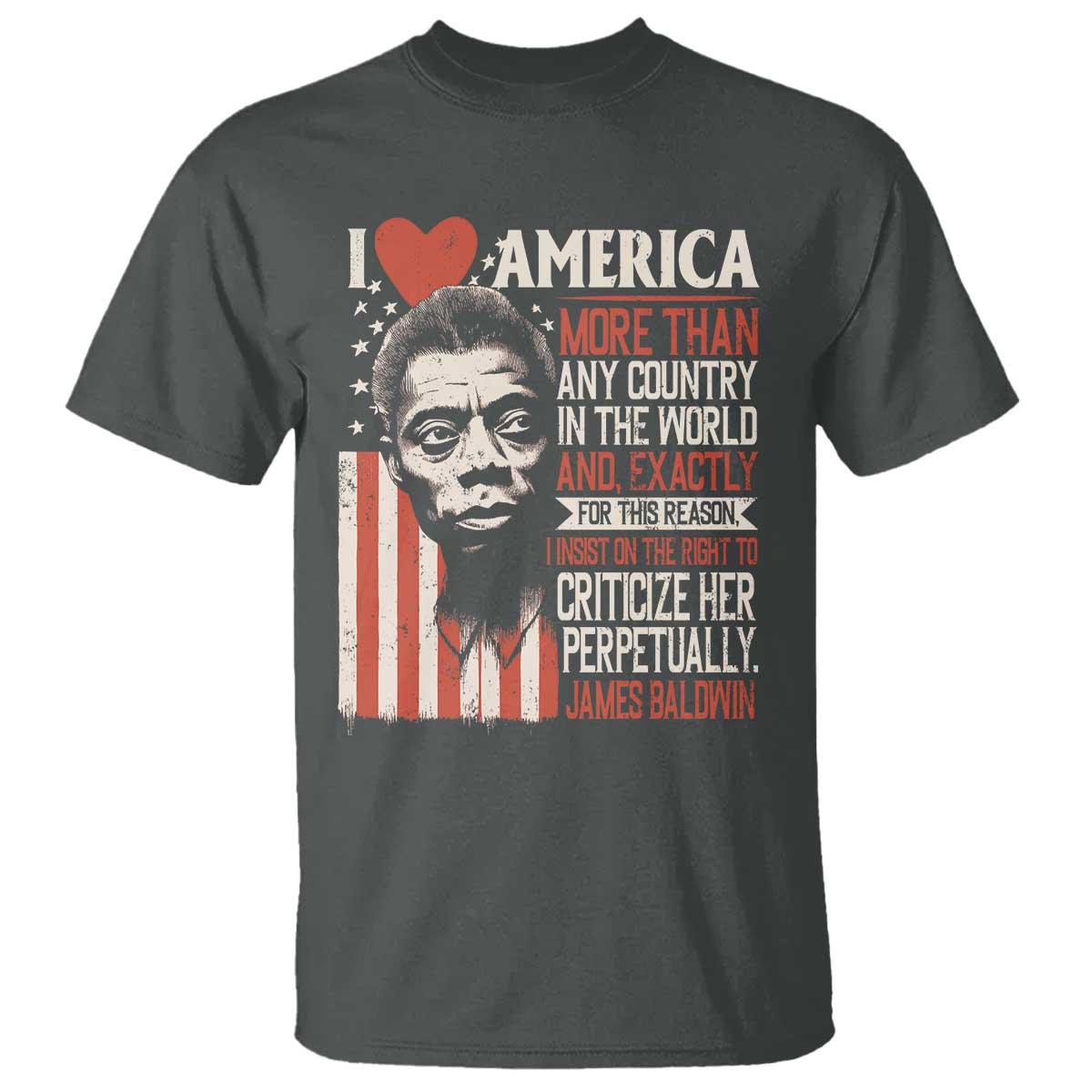 James Baldwin T Shirt I Love America More Than Any Country In The World