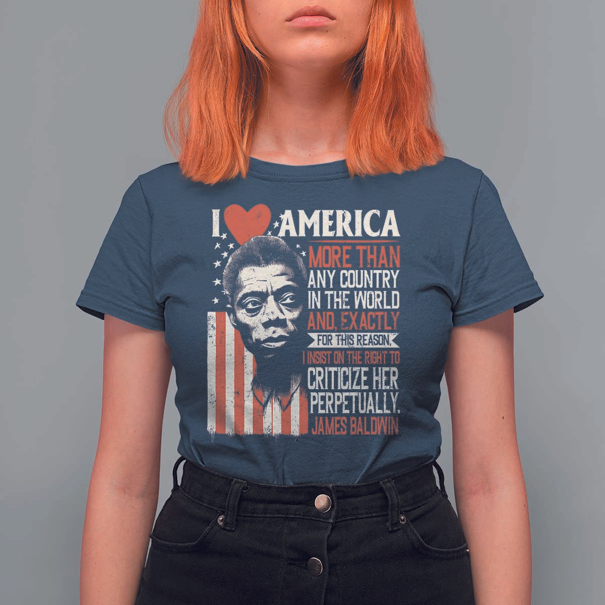 James Baldwin T Shirt For Women I Love America More Than Any Country In The World