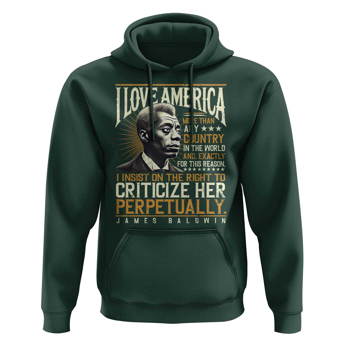 James Baldwin Hoodie I Love America More Than Any Country In The World Black History