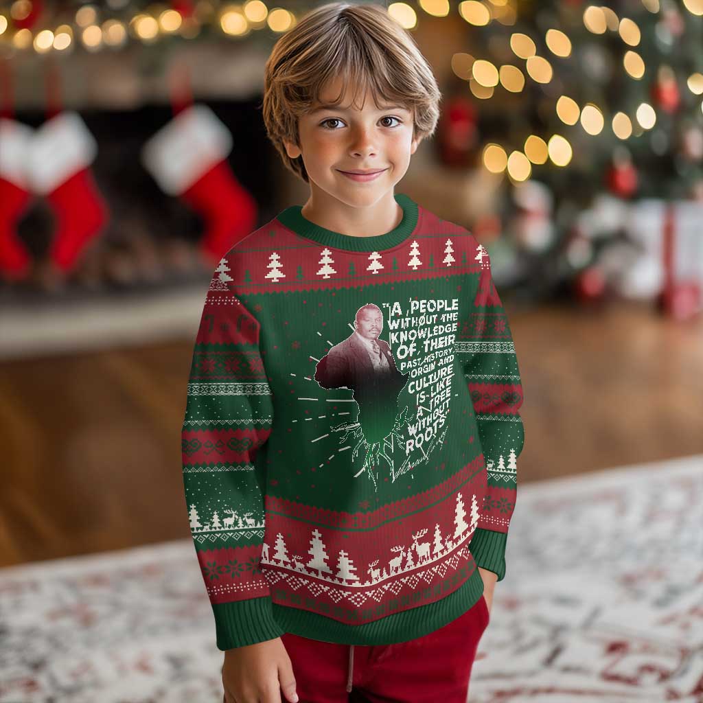 Marcus Garvey Ugly Christmas Sweater A People Without The Knowledge Of Their Past History Is Like A Tree Without Roots