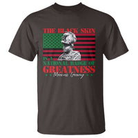 Marcus Garvey T Shirt The Black Skin Is A National Badge Of Greatness African American Flag