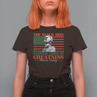 Marcus Garvey T Shirt For Women The Black Skin Is A National Badge Of Greatness African American Flag