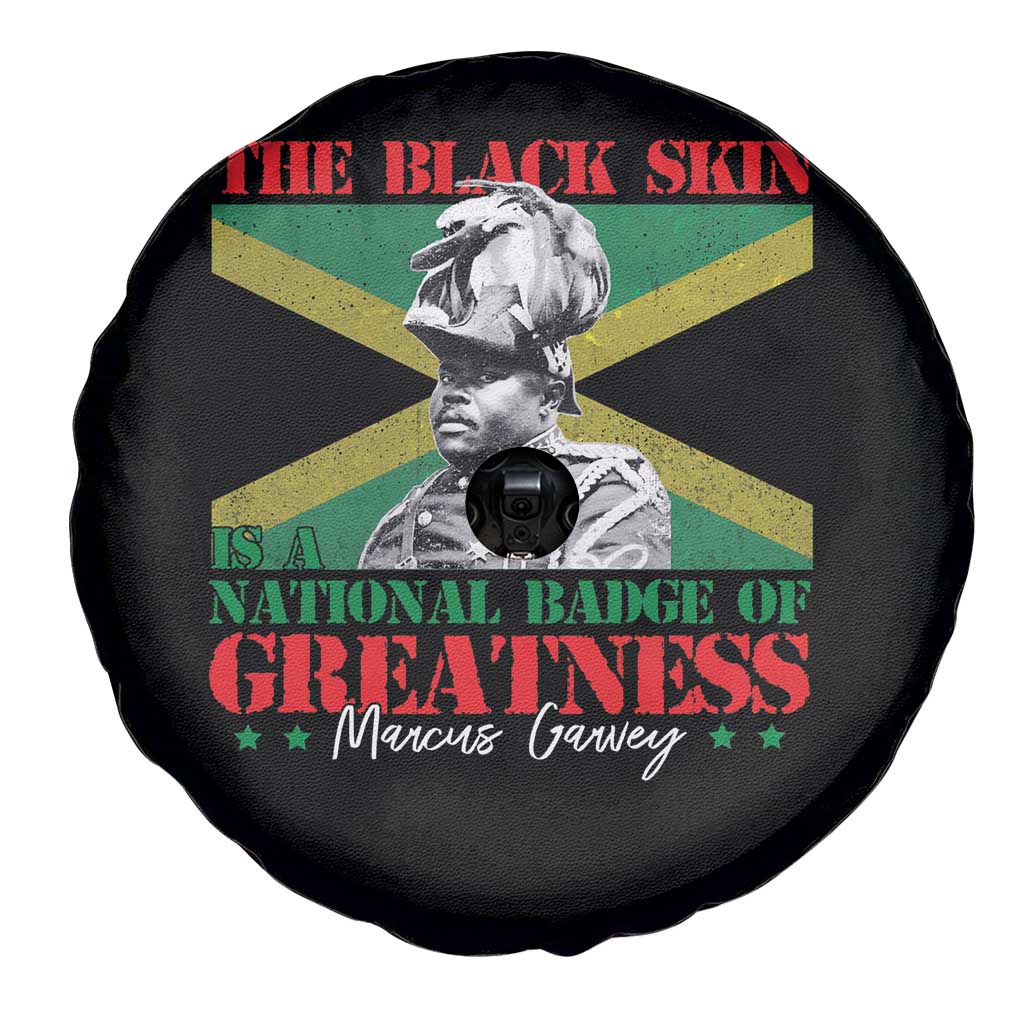 Marcus Garvey Spare Tire Cover The Black Skin Is A National Badge Of Greatness Jamaican Flag