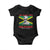 Marcus Garvey Baby Onesie The Black Skin Is A National Badge Of Greatness Jamaican Flag