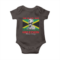 Marcus Garvey Baby Onesie The Black Skin Is A National Badge Of Greatness Jamaican Flag