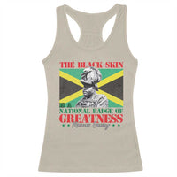 Marcus Garvey Racerback Tank Top The Black Skin Is A National Badge Of Greatness Jamaican Flag