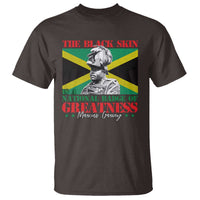 Marcus Garvey T Shirt The Black Skin Is A National Badge Of Greatness Jamaican Flag
