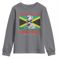 Marcus Garvey Youth Sweatshirt The Black Skin Is A National Badge Of Greatness Jamaican Flag