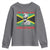 Marcus Garvey Youth Sweatshirt The Black Skin Is A National Badge Of Greatness Jamaican Flag