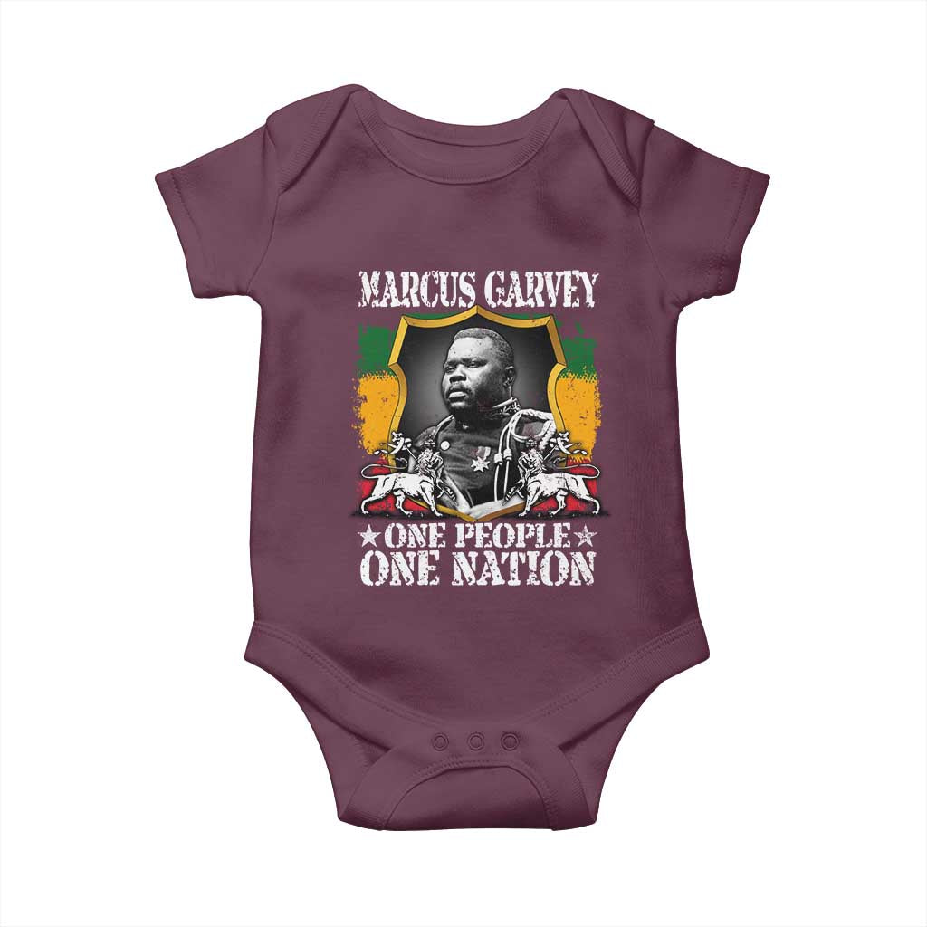 Marcus Garvey Baby Onesie One People One Nation Jamaica Legends Rasta