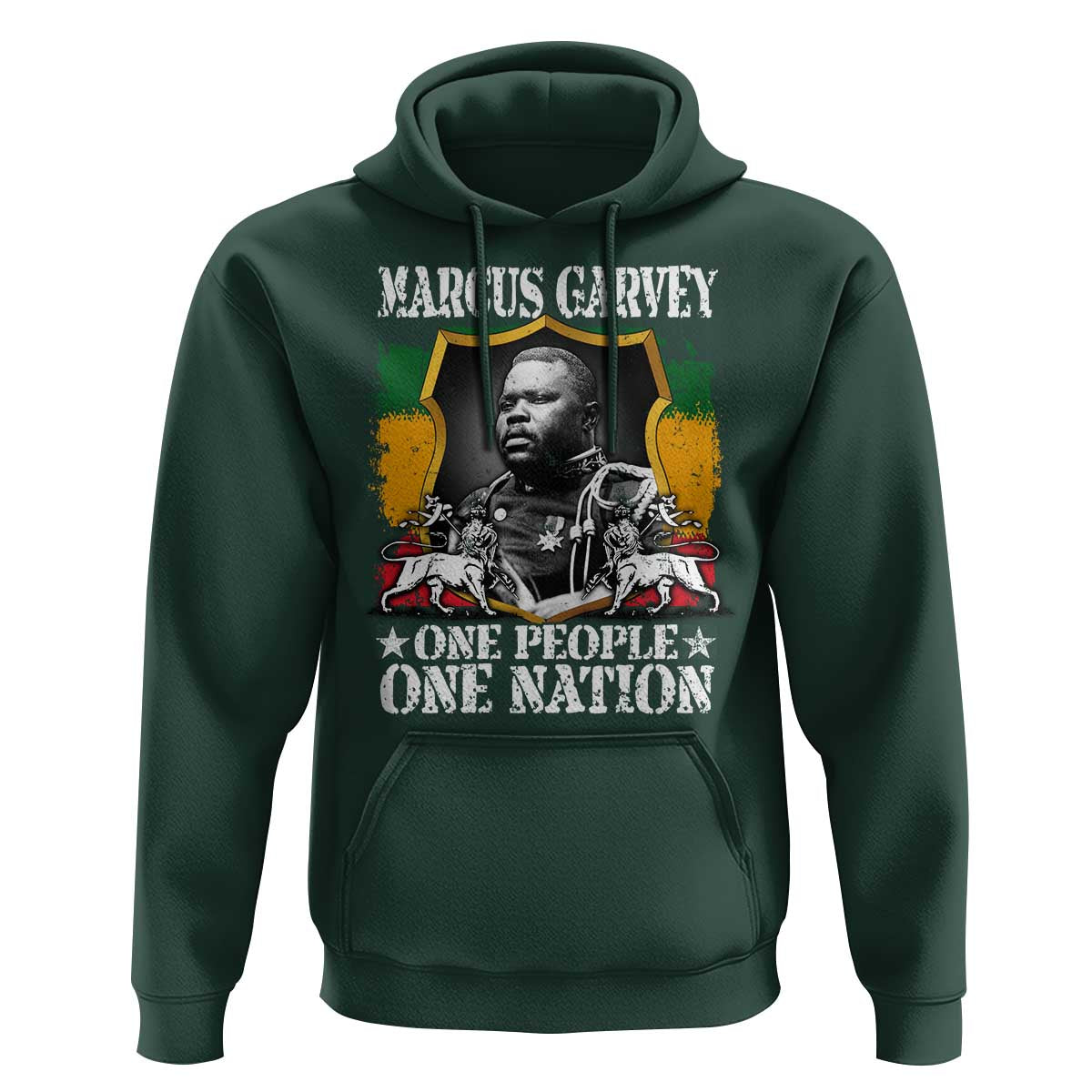 Marcus Garvey Hoodie One People One Nation Jamaica Legends Rasta