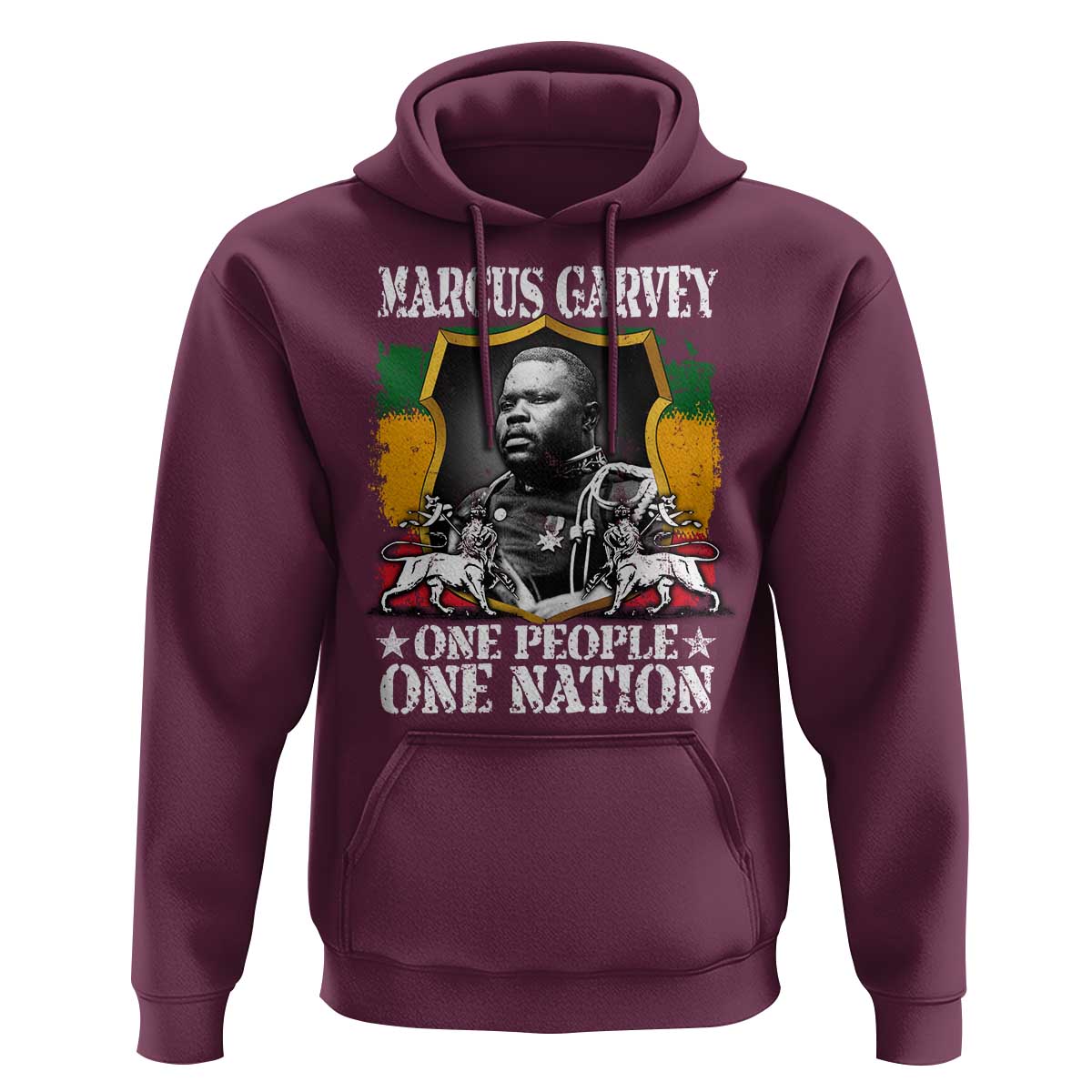Marcus Garvey Hoodie One People One Nation Jamaica Legends Rasta