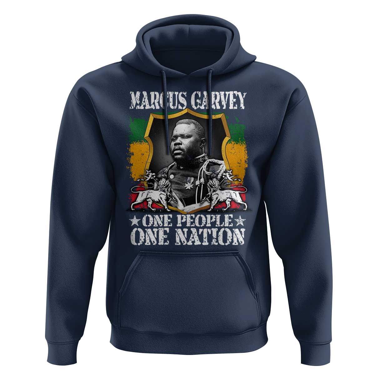 Marcus Garvey Hoodie One People One Nation Jamaica Legends Rasta