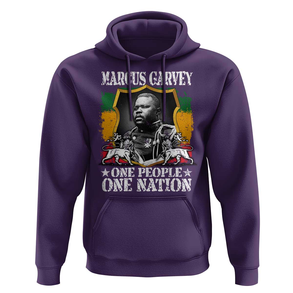 Marcus Garvey Hoodie One People One Nation Jamaica Legends Rasta