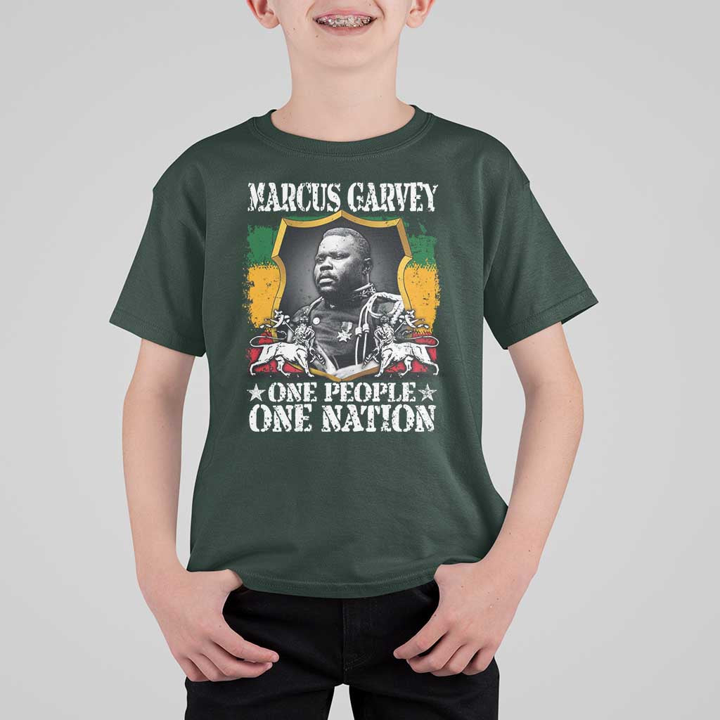 Marcus Garvey T Shirt For Kid One People One Nation Jamaica Legends Rasta