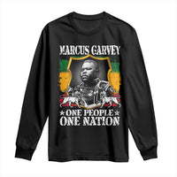 Marcus Garvey Long Sleeve Shirt One People One Nation Jamaica Legends Rasta
