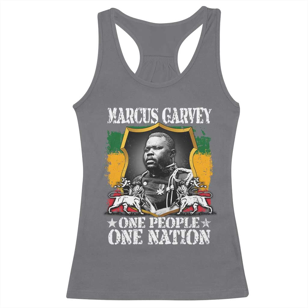 Marcus Garvey Racerback Tank Top One People One Nation Jamaica Legends Rasta