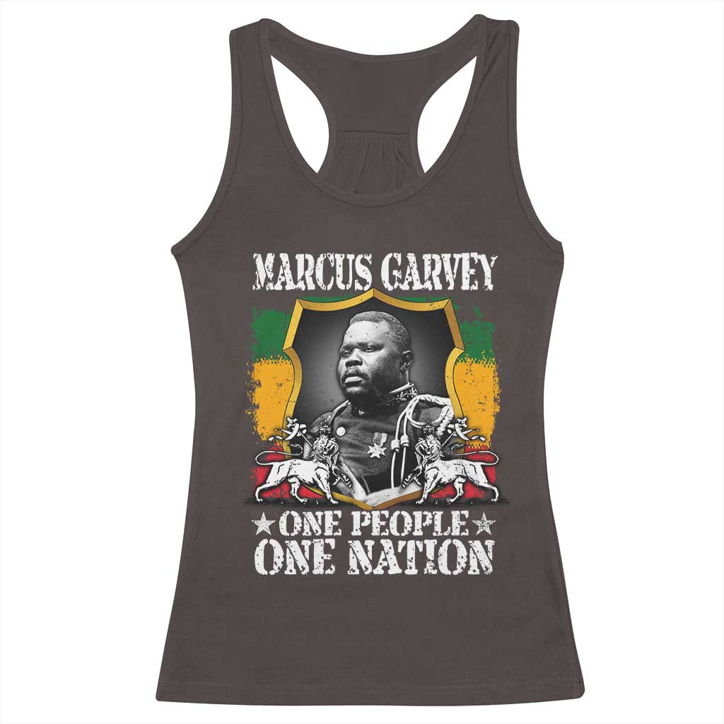 Marcus Garvey Racerback Tank Top One People One Nation Jamaica Legends Rasta